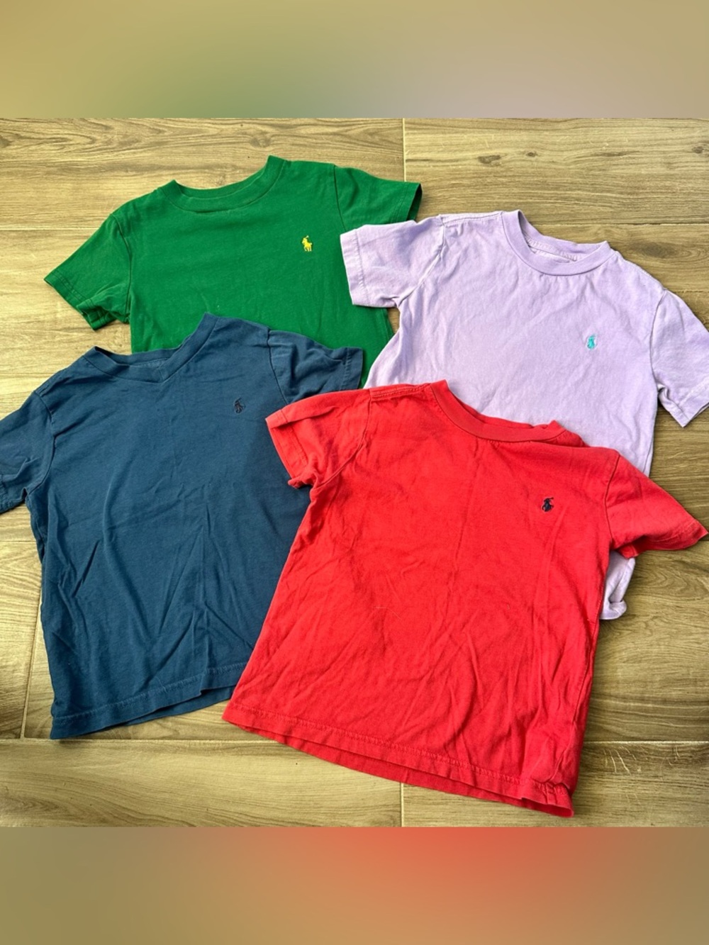 Ralph Lauren Kids Short-Sleeve Tees - Red, Green, Navy, Lilac (4-Pack)